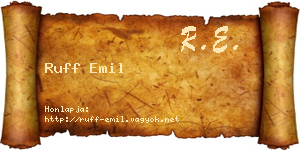 Ruff Emil névjegykártya