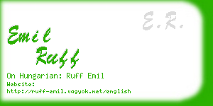 emil ruff business card